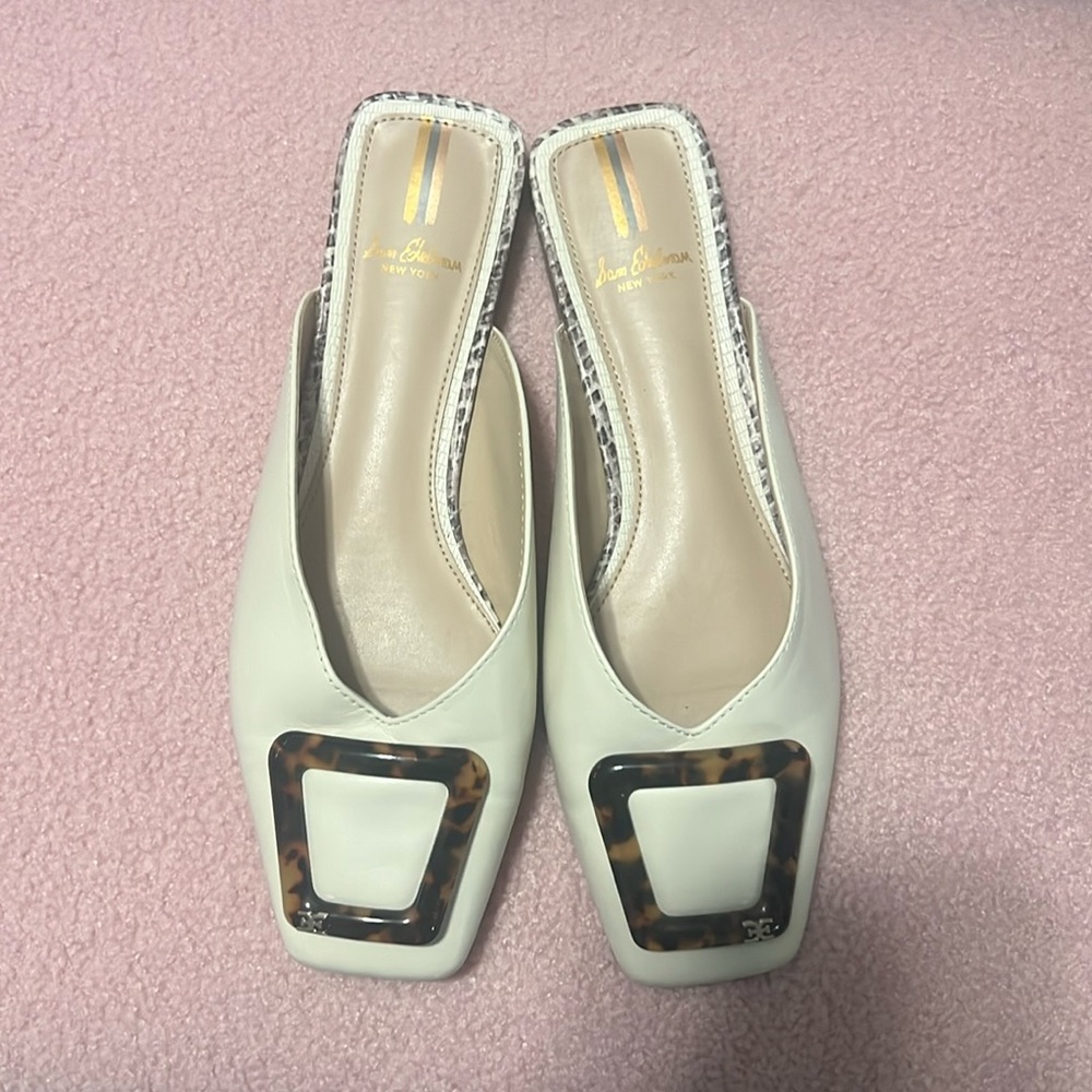 Sam Edelman New York Cream slides with buckle - 7.5